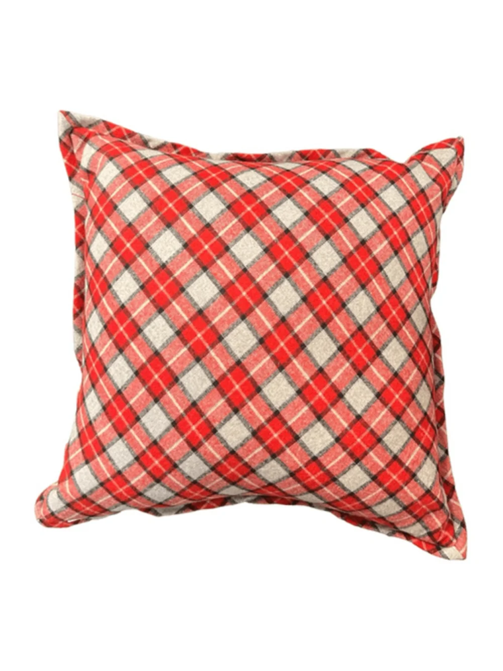 HD Designs Holiday Nature’s Noel Throw Pillow 15” Red Plaid Reindeer Christmas
